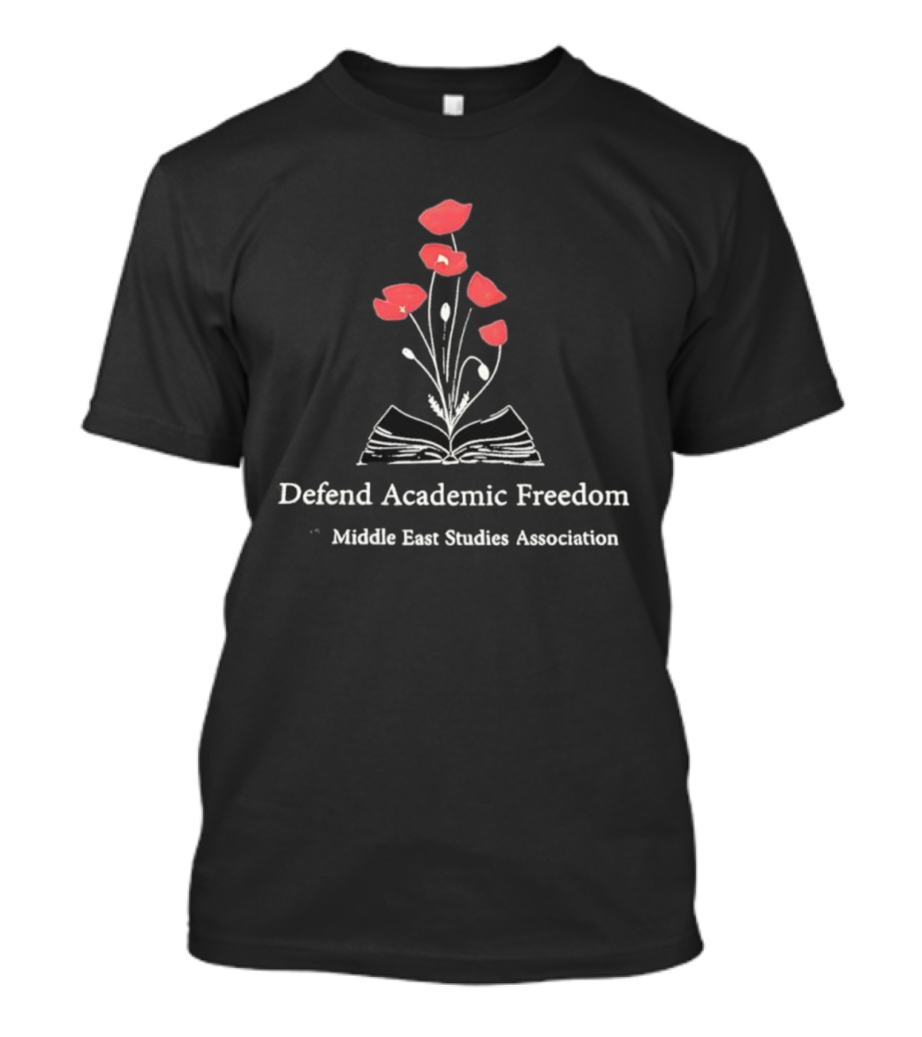 Defend Academic Freedom Middle East Studies Association Blooming Book Symbol T-Shirt