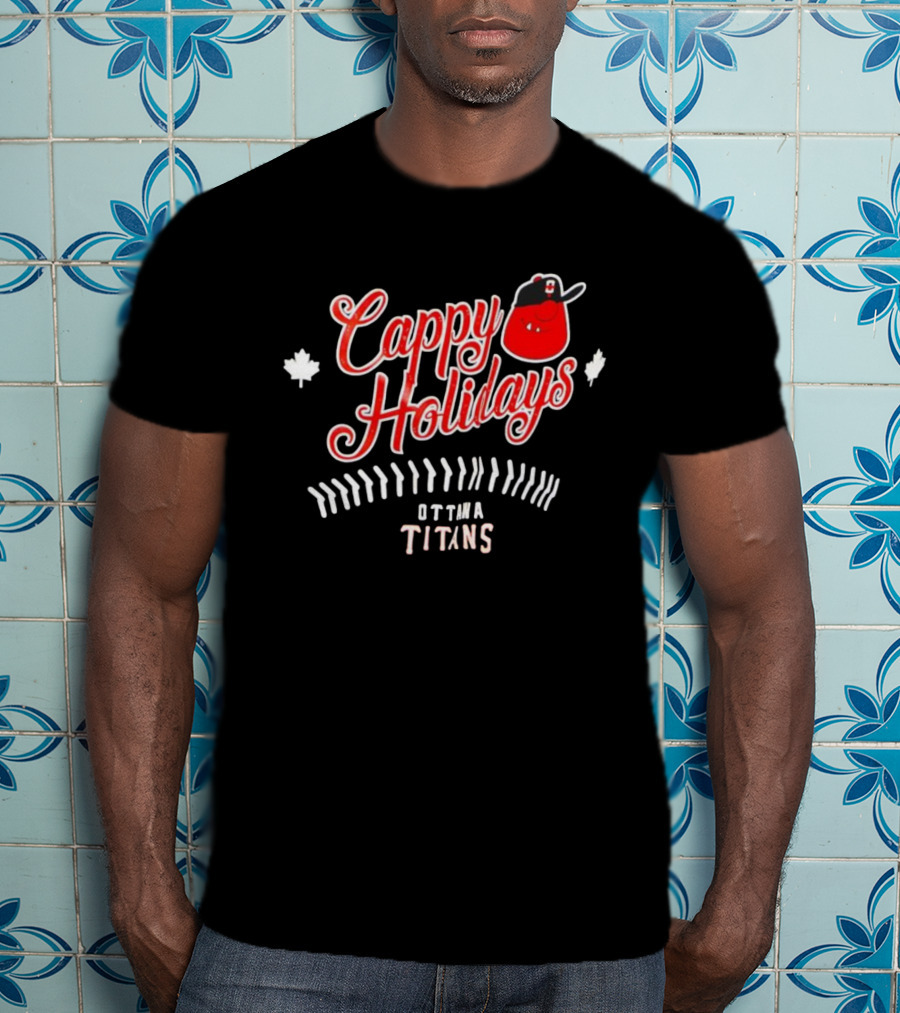 Cappy Holidays Ottawa Titans Baseballleaf T-Shirt