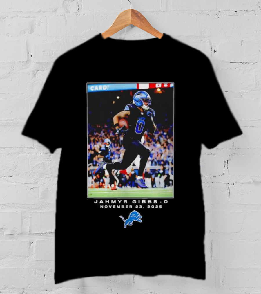 Detroit Lions Jahmyr Gibbs NFL November 23rd 2025 T-Shirt
