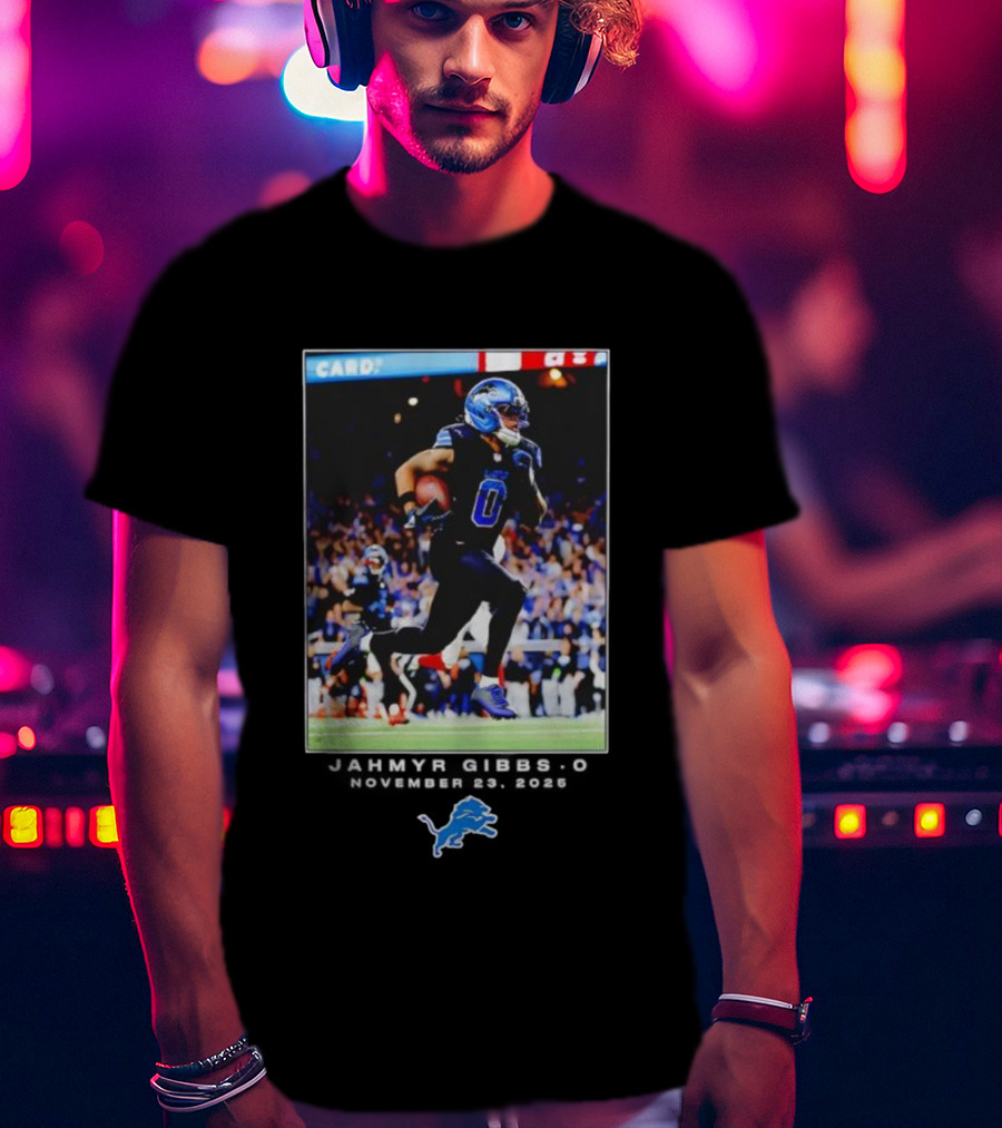 Detroit Lions Jahmyr Gibbs NFL November 23rd 2025 T-Shirt