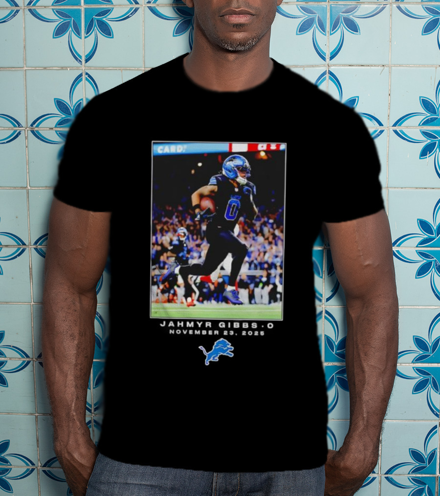 Detroit Lions Jahmyr Gibbs NFL November 23rd 2025 T-Shirt