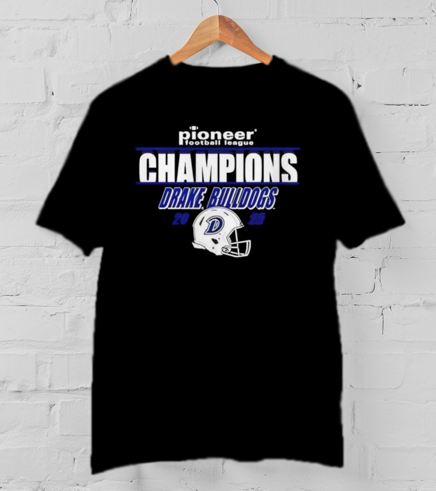 Drake Bulldogs 2025 PFL Champions Pioneer Football League T-Shirt