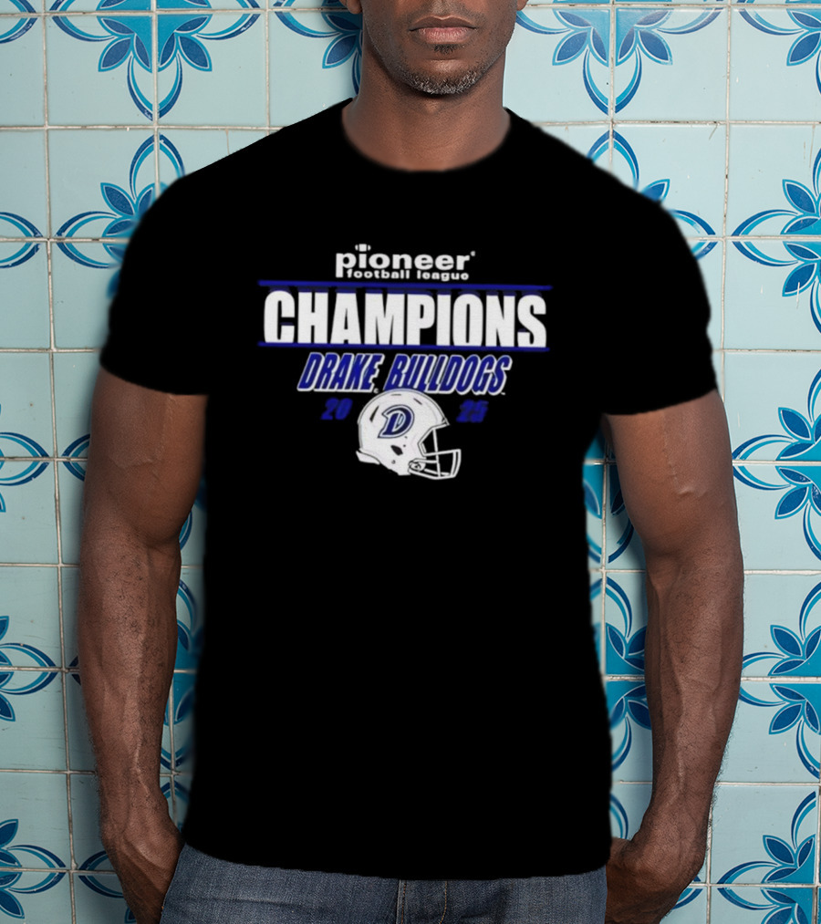 Drake Bulldogs 2025 PFL Champions Pioneer Football League T-Shirt