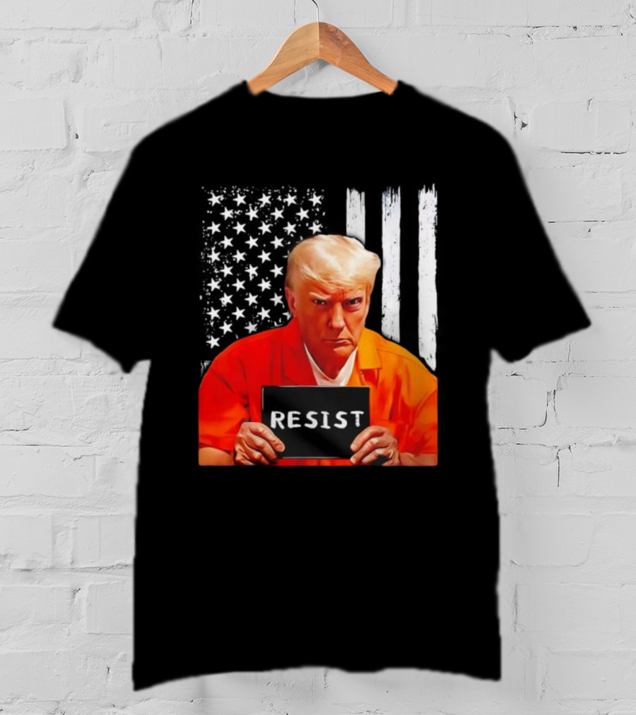 Resist Orange Prison Uniform Public Figure Shot T-Shirt