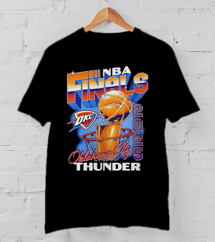 Oklahoma City Thunder NBA Finals OKC 2025 Basketball Trophy T-Shirt