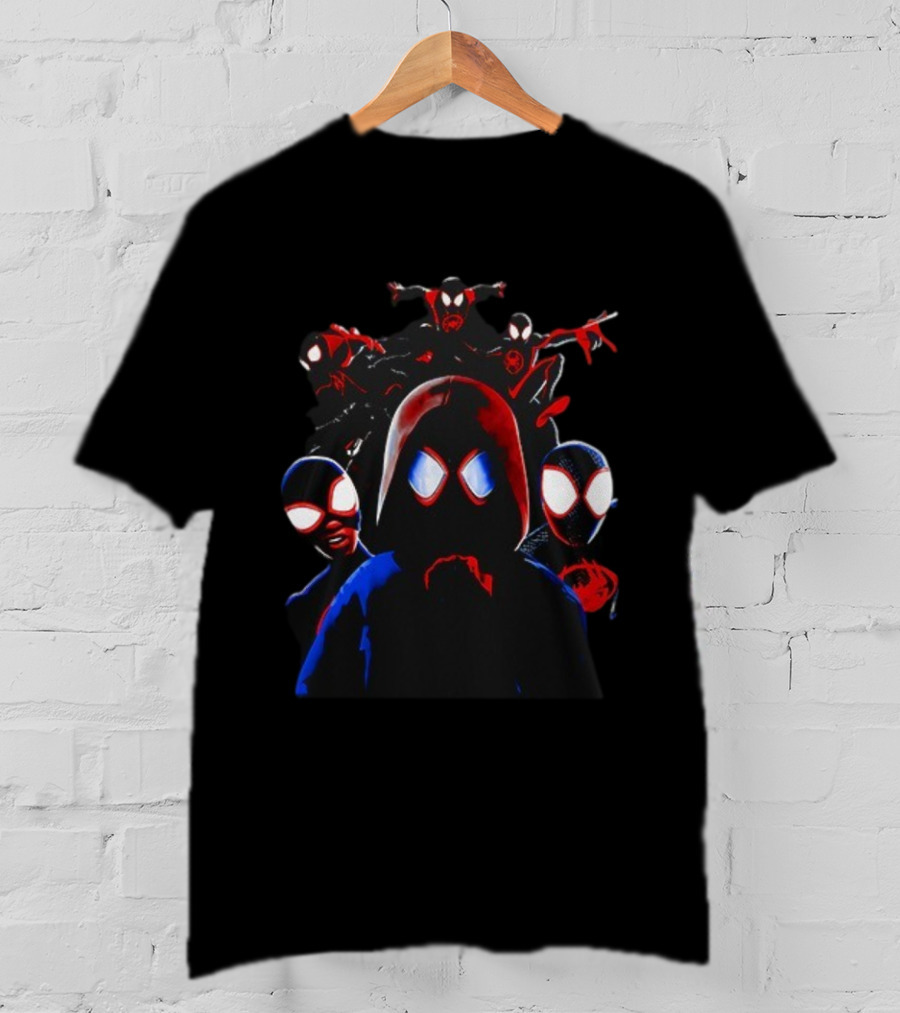 Spider Man Spider Verse Miles Morales Characters T-Shirt