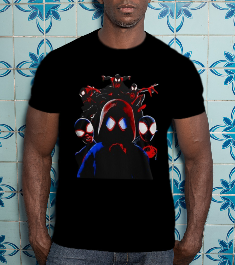 Spider Man Spider Verse Miles Morales Characters T-Shirt