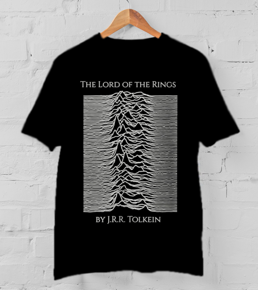The Lord Of The Rings J.R.R. Tolkien Iconic Cover Design With Mountains T-Shirt