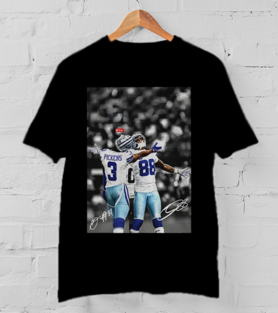 CeeDee Lamb George Pickens Dallas Cowboys NFL Football Signatures T-Shirt