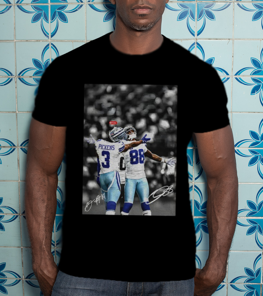 CeeDee Lamb George Pickens Dallas Cowboys NFL Football Signatures T-Shirt