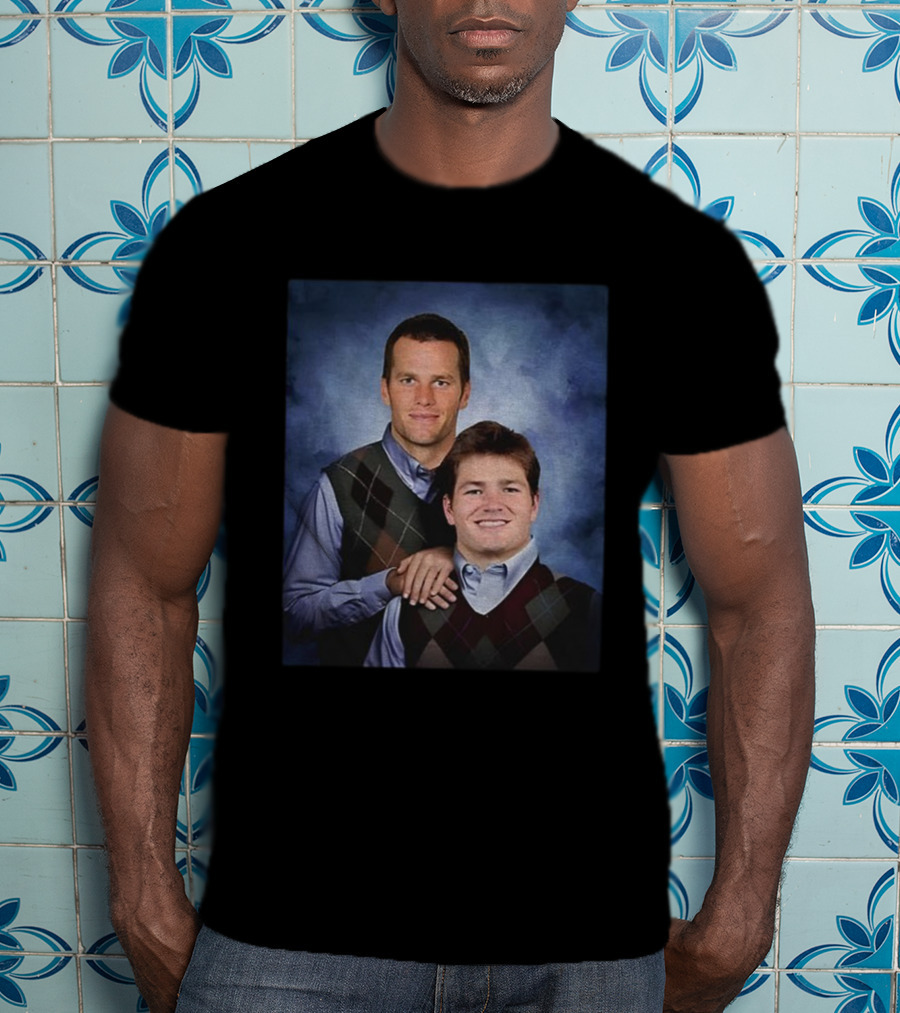 Drake Maye Tom Brady Stepbrothers New England Patriots NFL Football 2025 T-Shirt