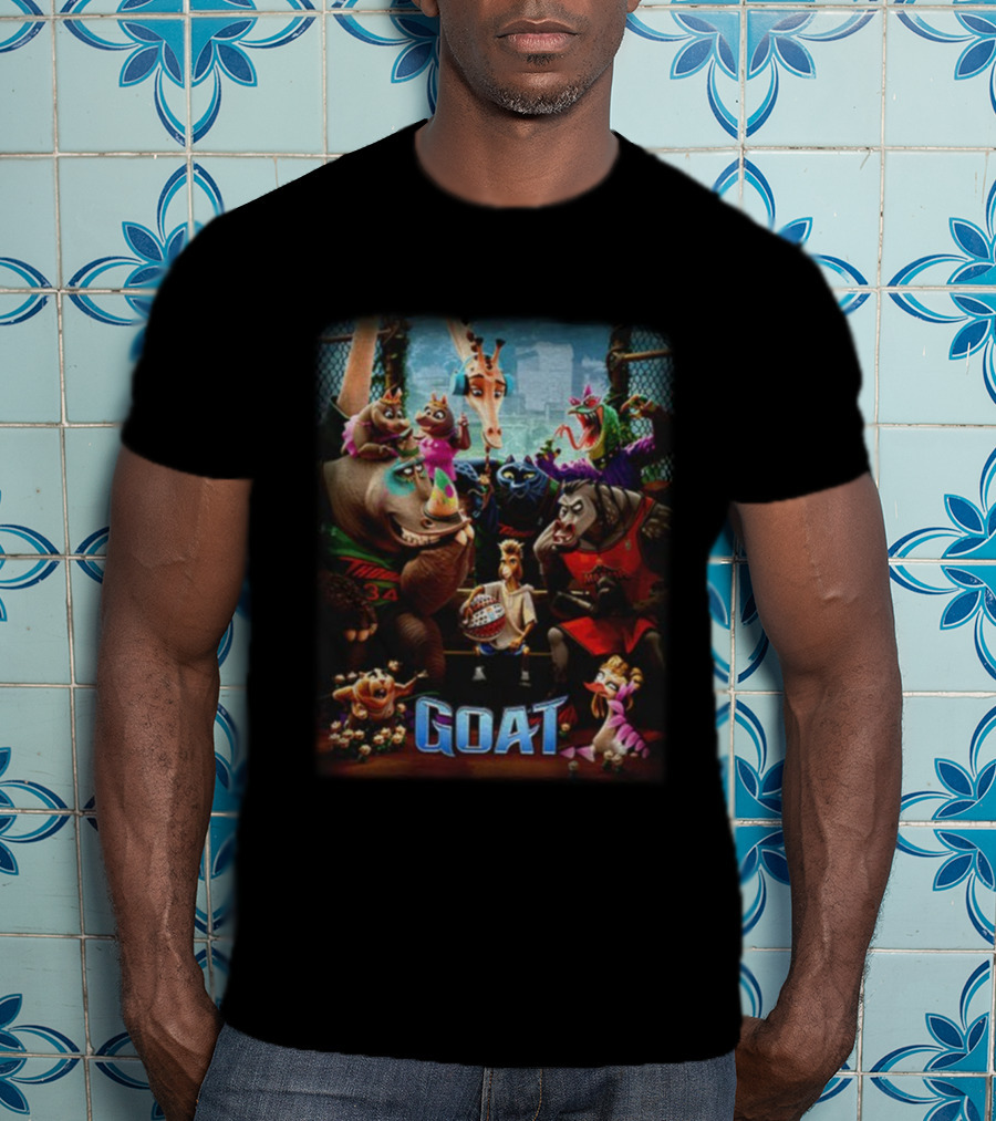 GOAT Greatest Of All Time Cartoon Animal Characters T-Shirt
