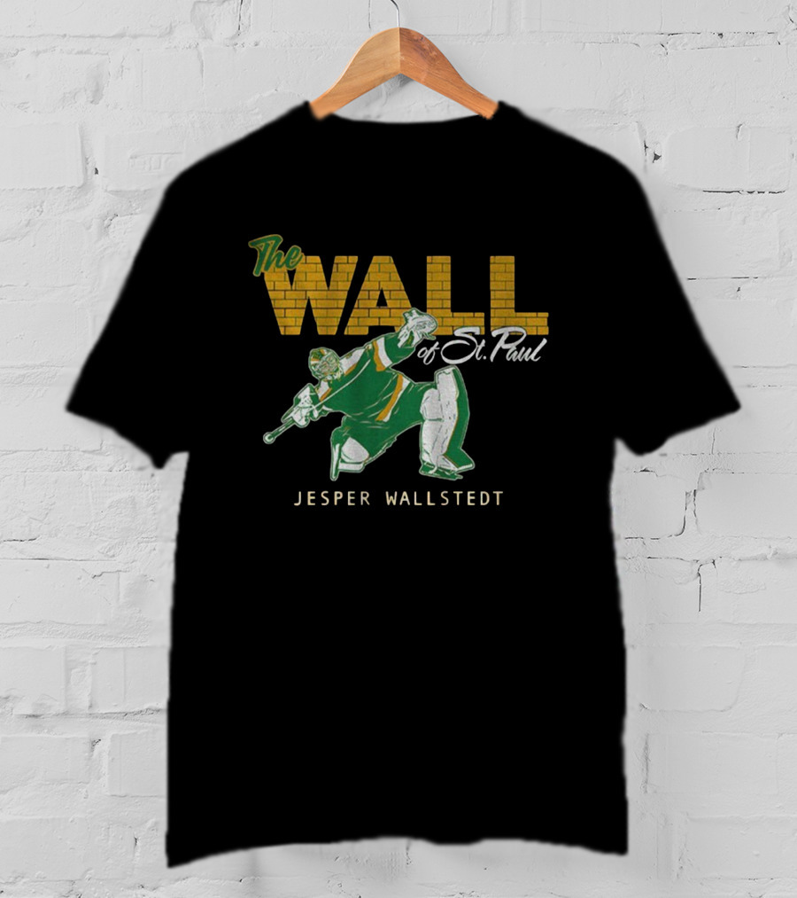 Jesper Wallstedt The Wall Of St. Paul Minnesota Wild NHL Hockey T-Shirt