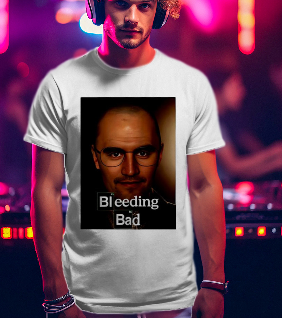Bleeding Bad Bald Man With Glasses T-Shirt