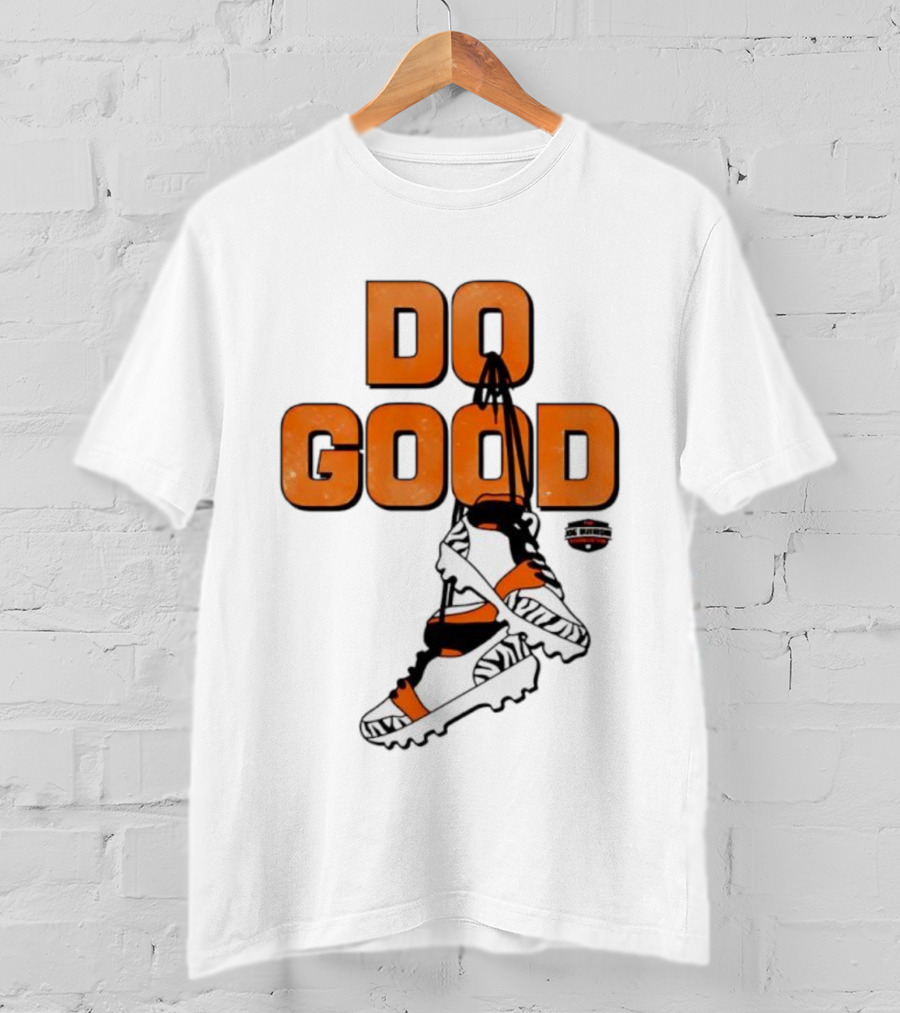 Do Good Football Cleats Cincinnati Orange Black Theme T-Shirt