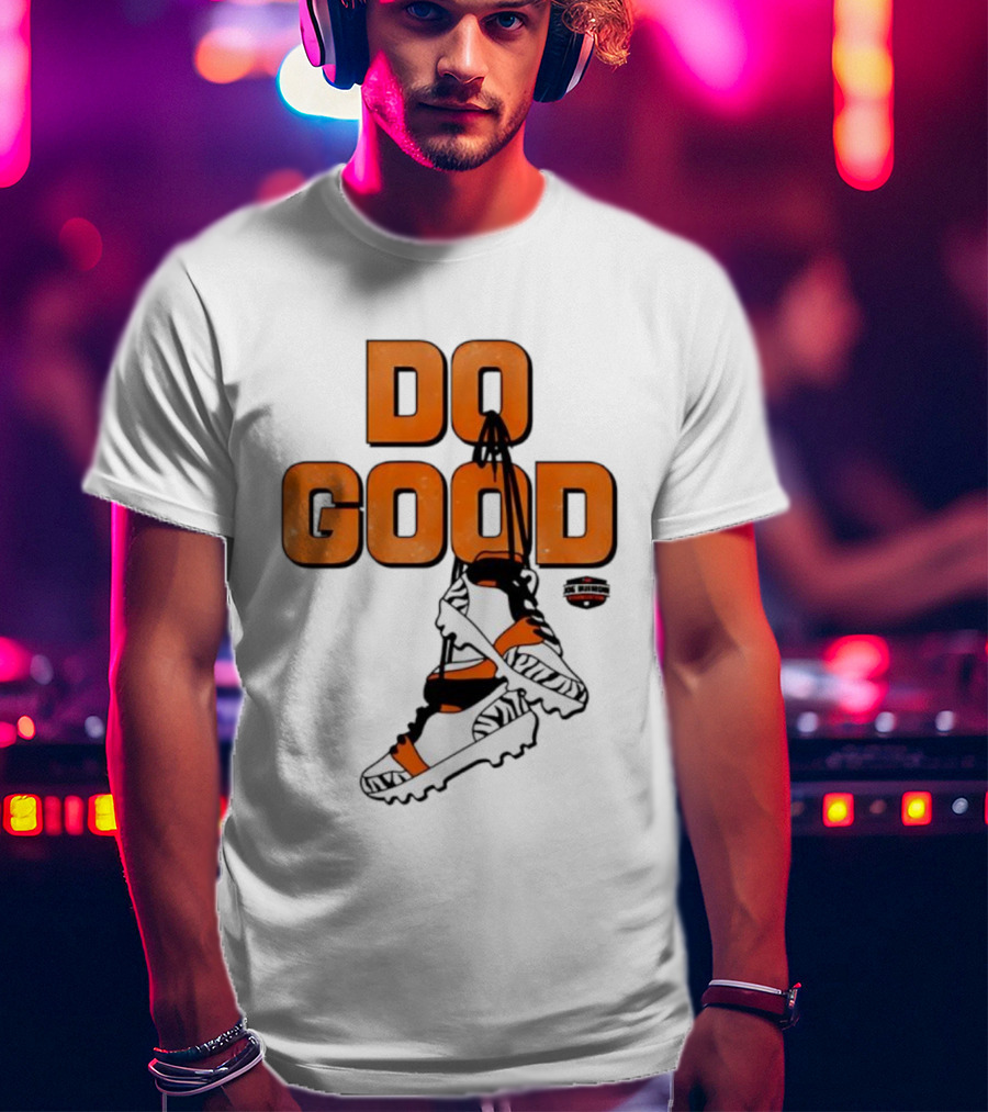 Do Good Football Cleats Cincinnati Orange Black Theme T-Shirt