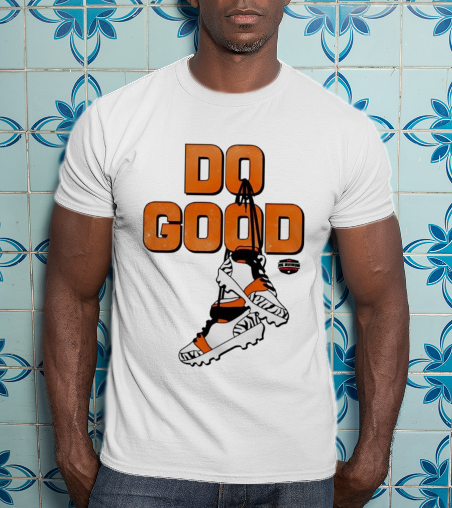 Do Good Football Cleats Cincinnati Orange Black Theme T-Shirt