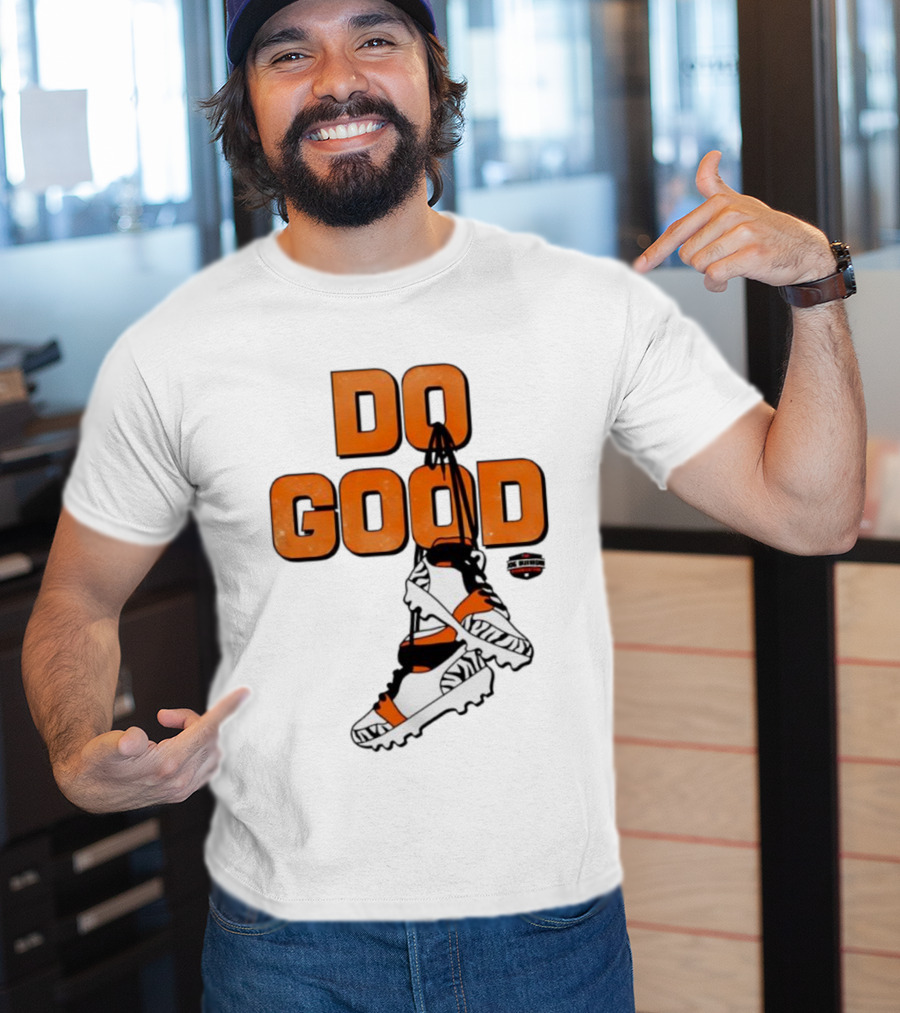 Do Good Football Cleats Cincinnati Orange Black Theme T-Shirt
