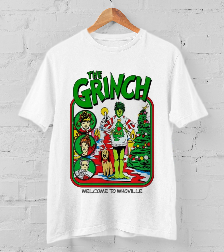 The Grinch I Love Xmas Ho Ho Ho Welcome To Whoville T-Shirt
