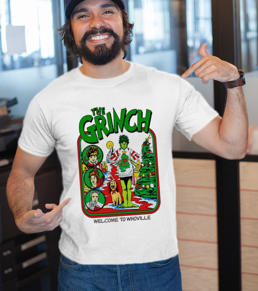 The Grinch I Love Xmas Ho Ho Ho Welcome To Whoville T-Shirt