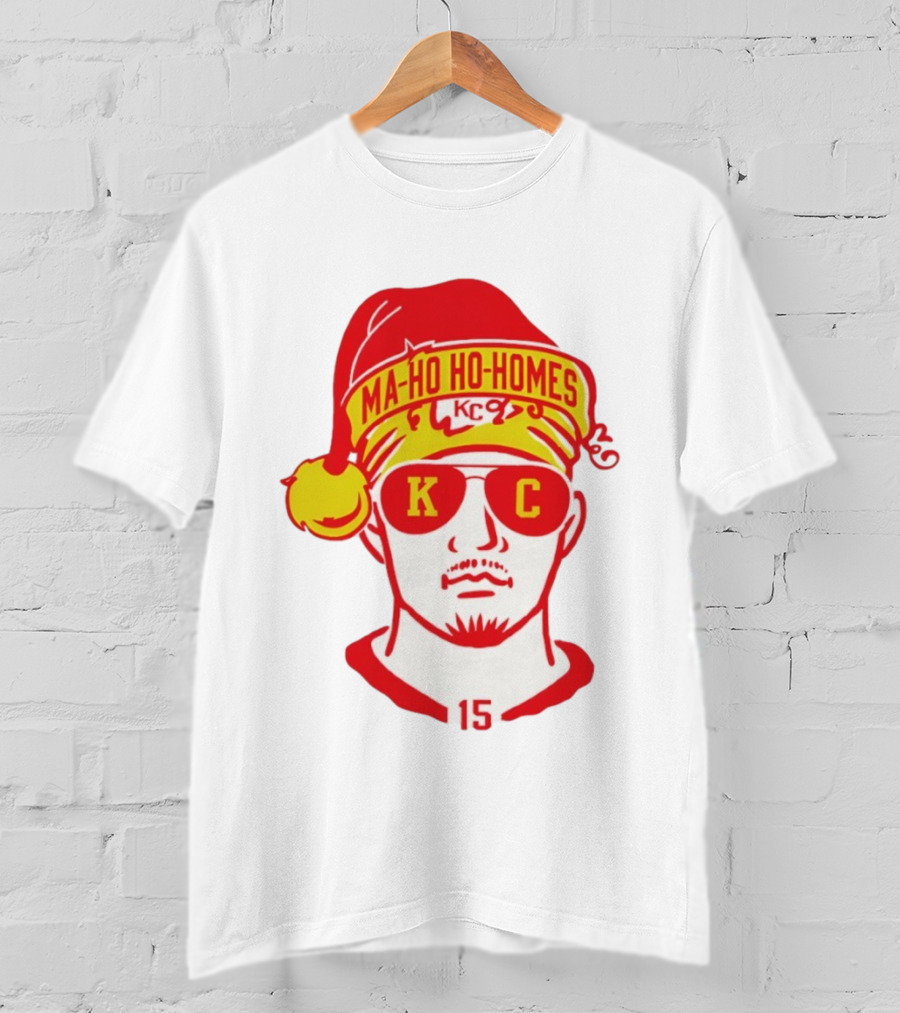 Ma-Ho-Ho-Homes KC Santa Hat Football 15 T-Shirt