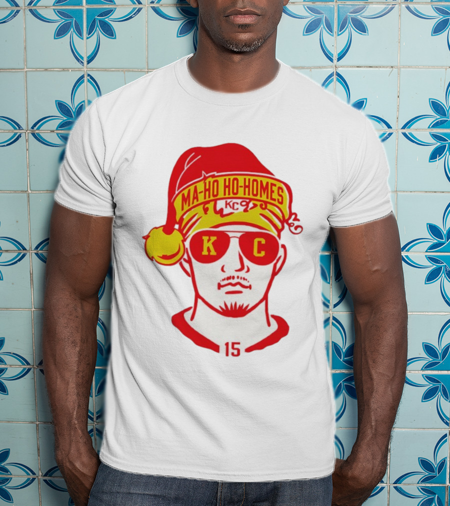 Ma-Ho-Ho-Homes KC Santa Hat Football 15 T-Shirt