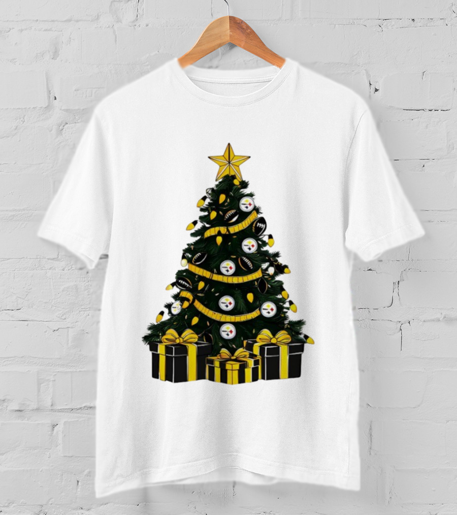 Pittsburgh Steelers Christmas Tree Holiday Decor NFL Football Gifts T-Shirt