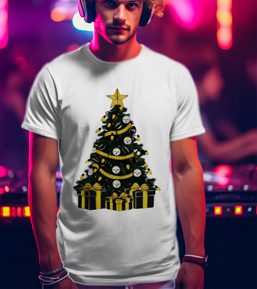Pittsburgh Steelers Christmas Tree Holiday Decor NFL Football Gifts T-Shirt