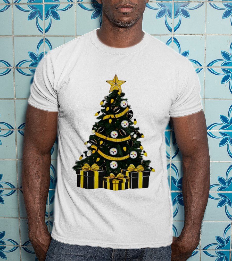 Pittsburgh Steelers Christmas Tree Holiday Decor NFL Football Gifts T-Shirt