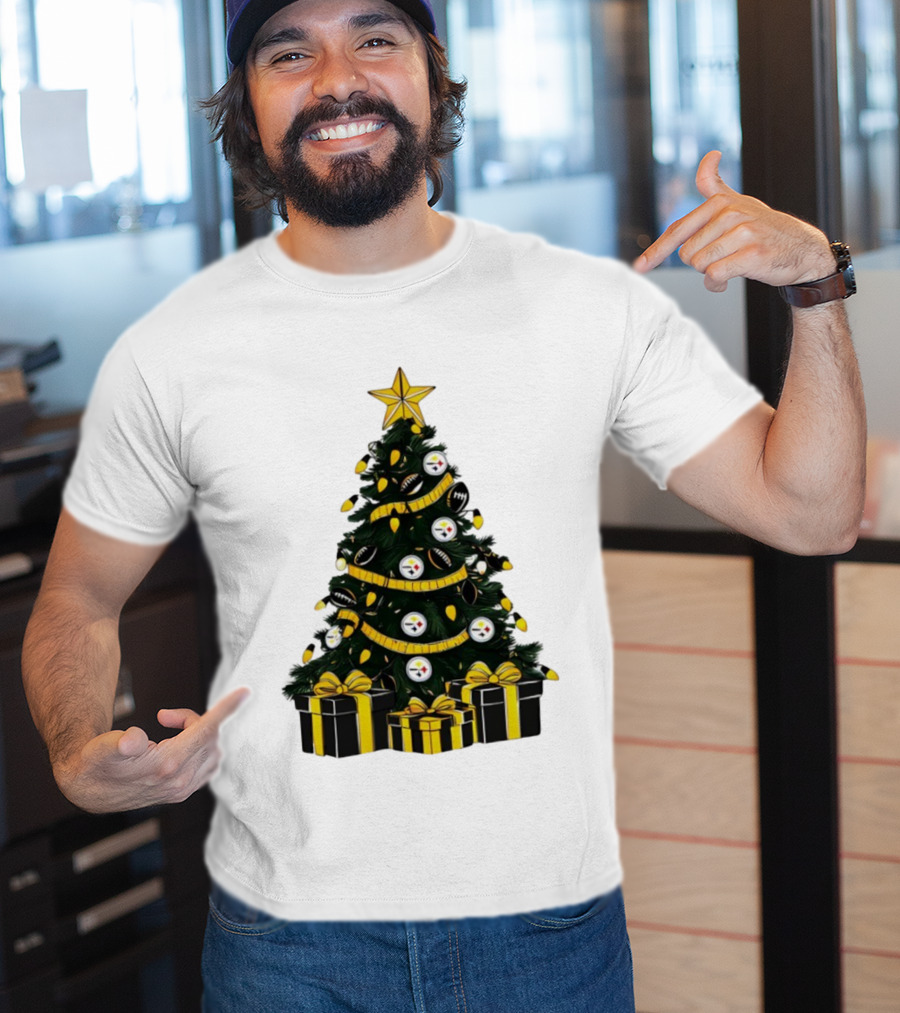 Pittsburgh Steelers Christmas Tree Holiday Decor NFL Football Gifts T-Shirt