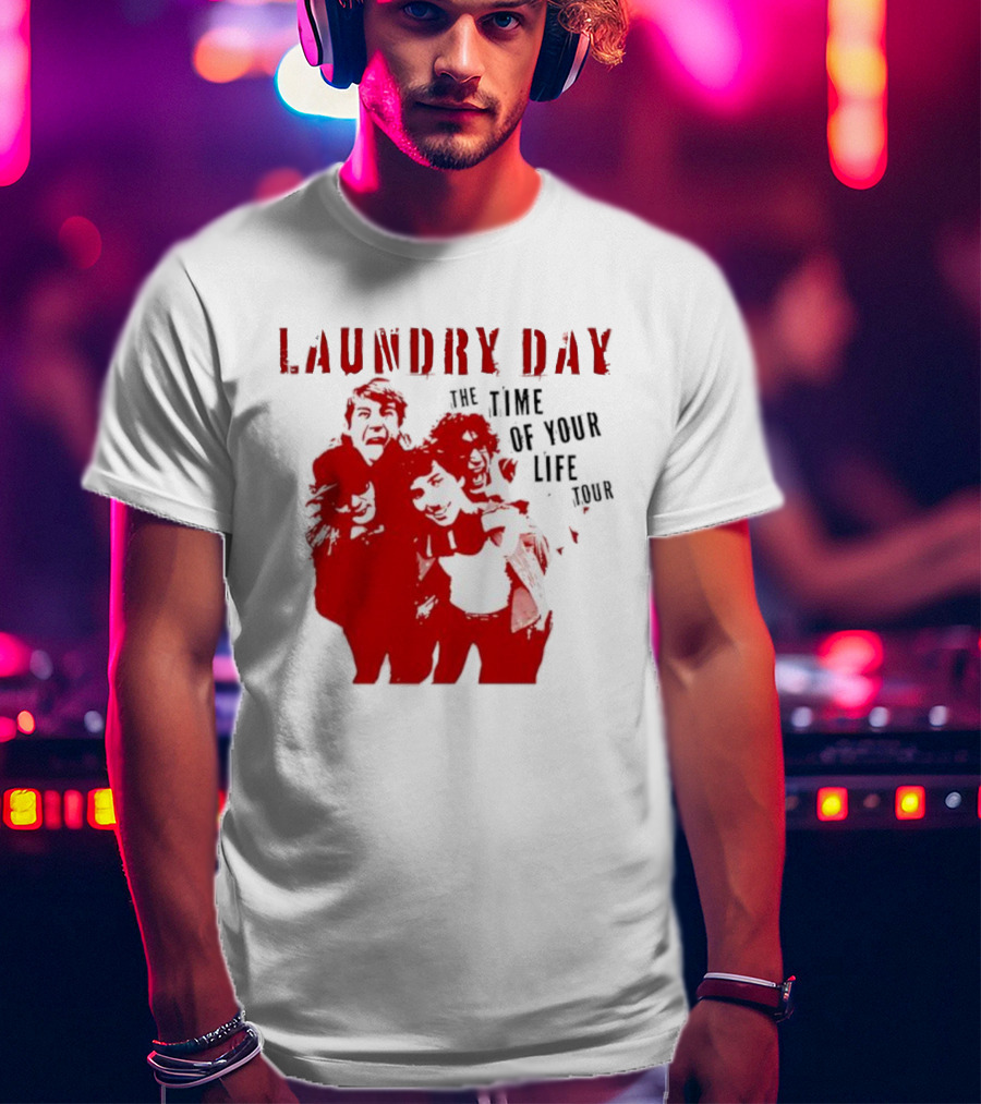 Laundry Day The Time Of Your Life Tour Group Red Silhouette T-Shirt