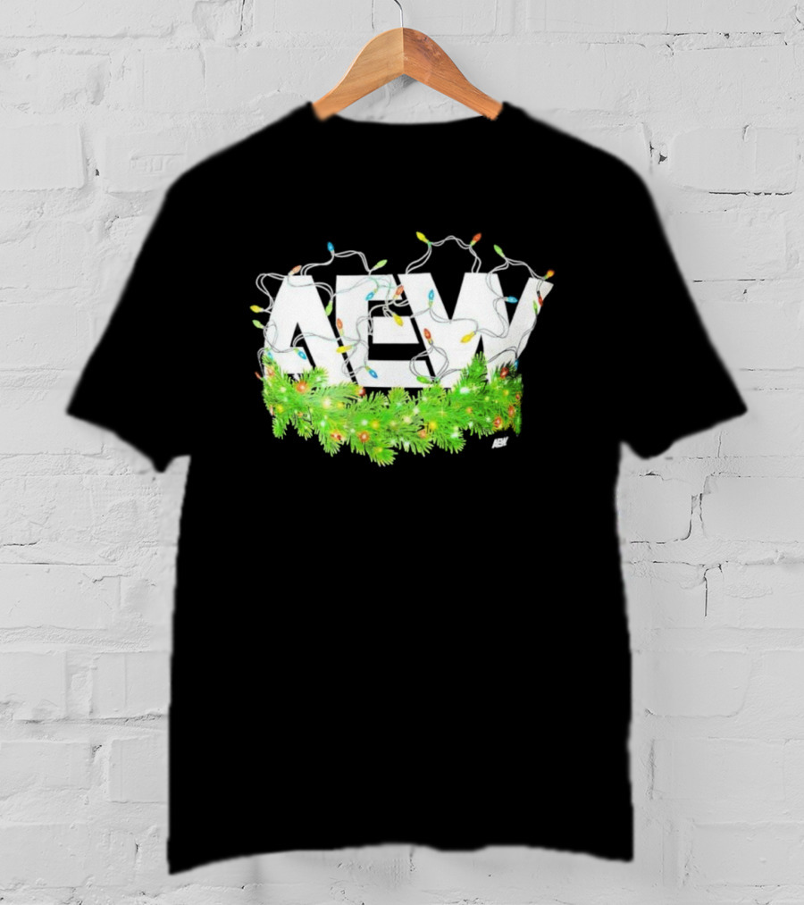 All Elite Wrestling Christmas Lights And Garland Decor T-Shirt