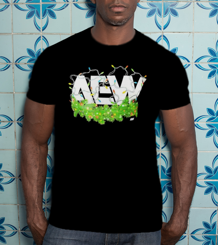 All Elite Wrestling Christmas Lights And Garland Decor T-Shirt