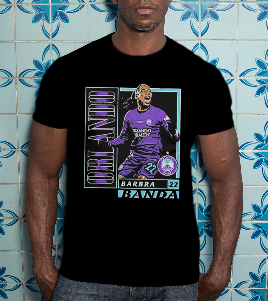 Barbra Banda Orlando Pride Vintage Card 22 Orlando Health Purple T-Shirt