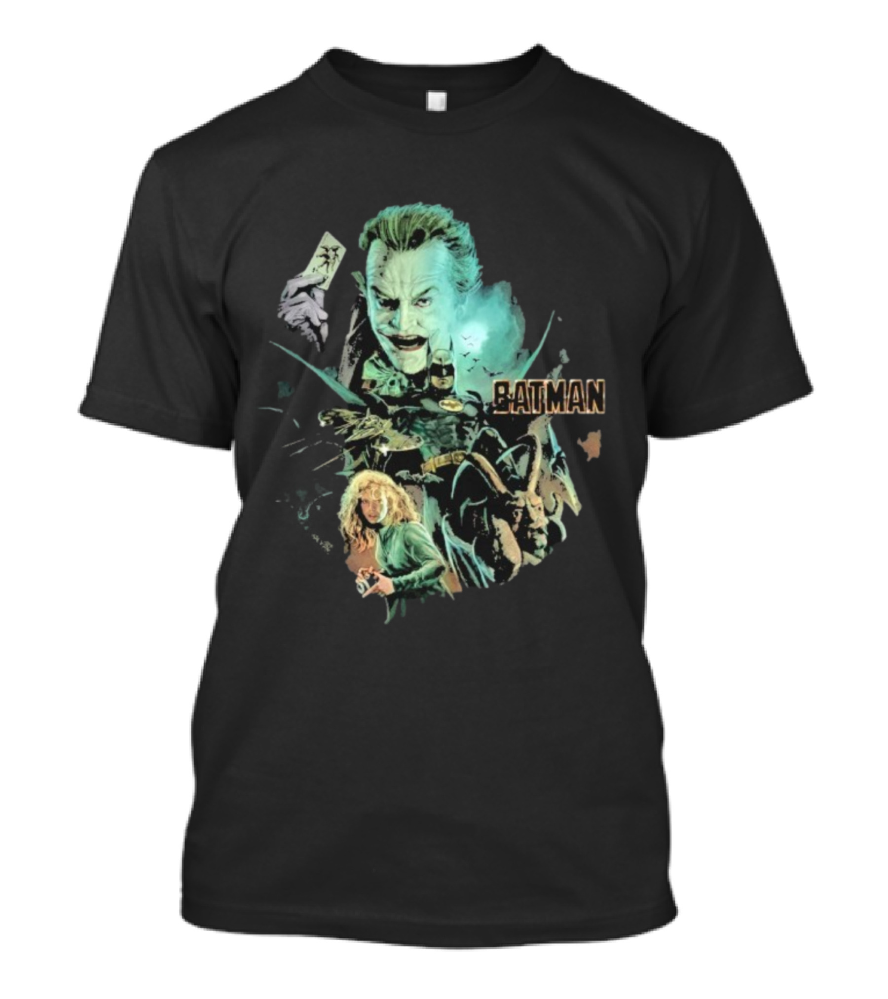 Batman Joker Dance With The Devil Playing Card Vintage Style T-Shirt