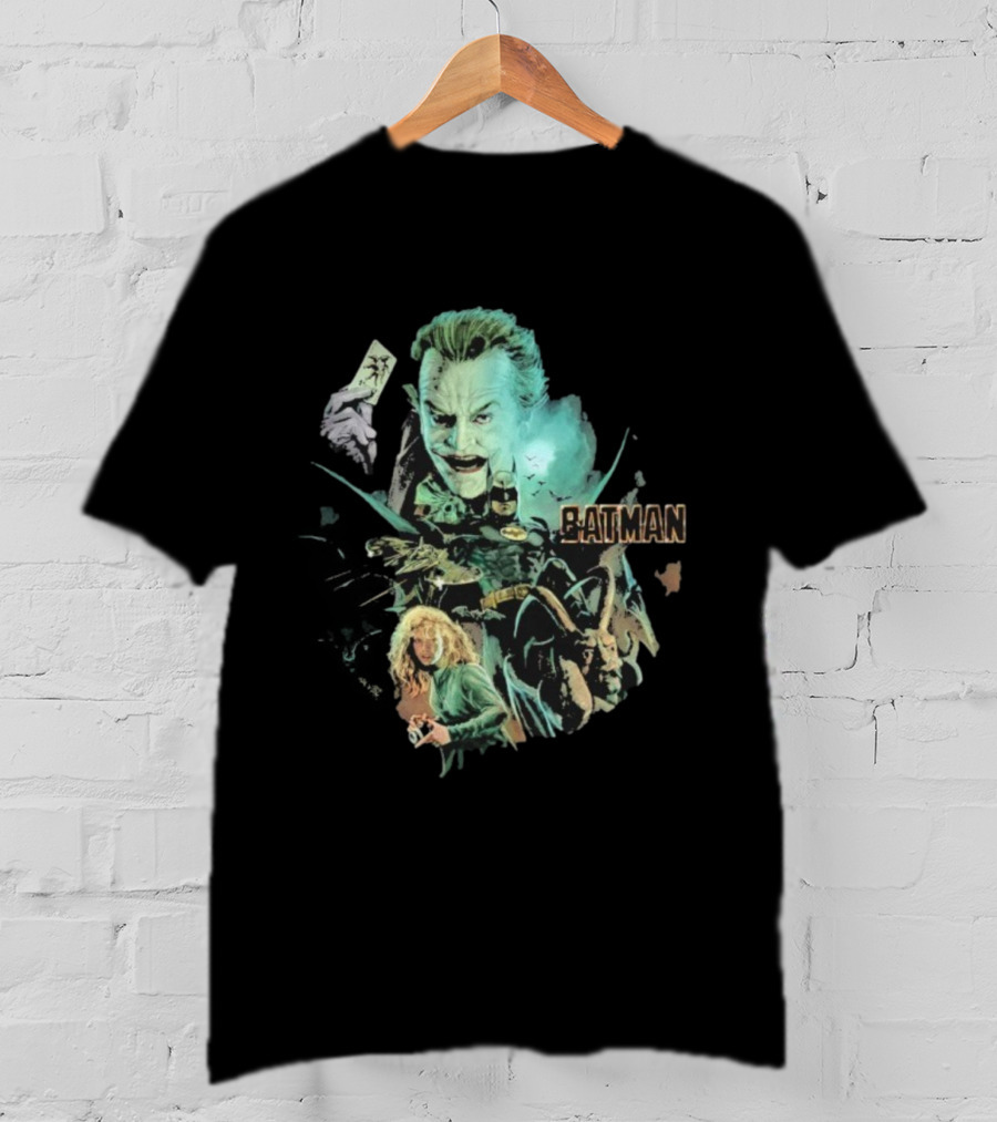 Batman Joker Dance With The Devil Playing Card Vintage Style T-Shirt