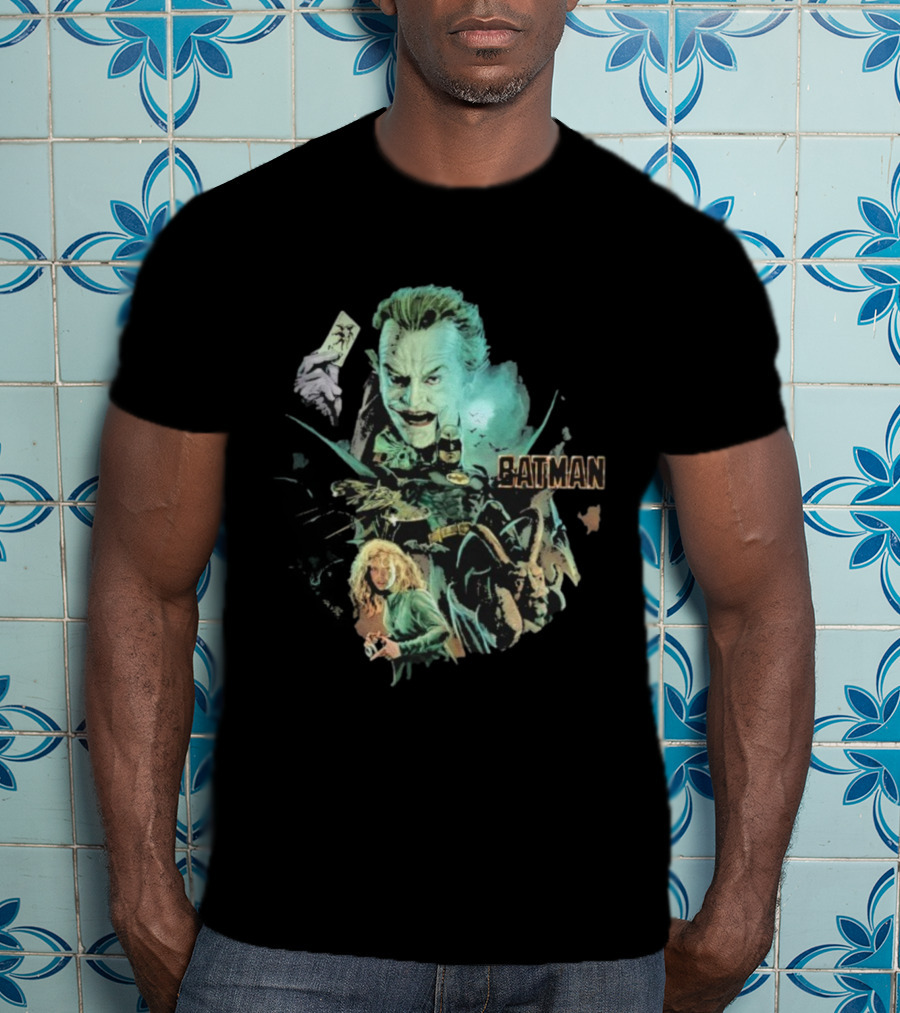 Batman Joker Dance With The Devil Playing Card Vintage Style T-Shirt