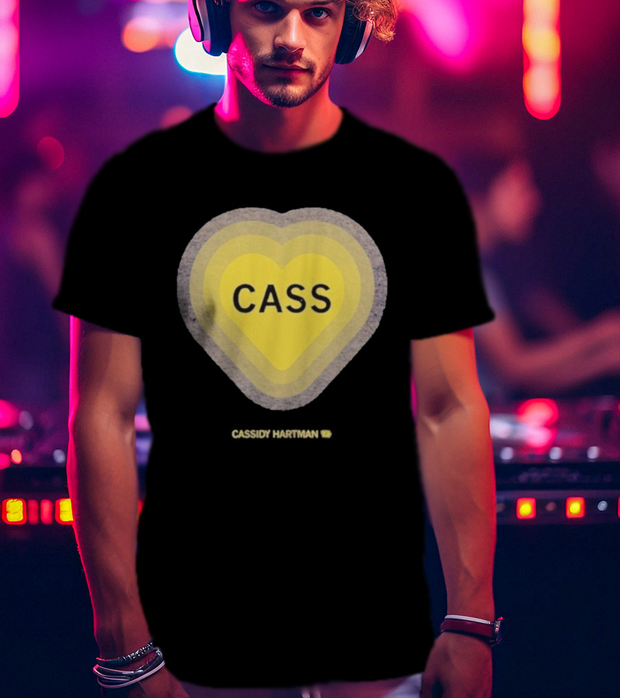 Cassidy Hartman Heartbeat Cass Heart Yellow Heart Pattern T-Shirt