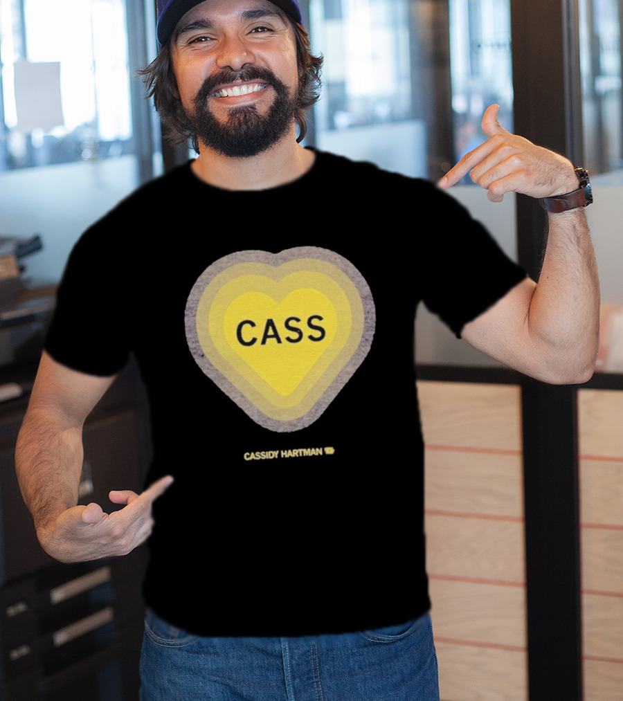 Cassidy Hartman Heartbeat Cass Heart Yellow Heart Pattern T-Shirt