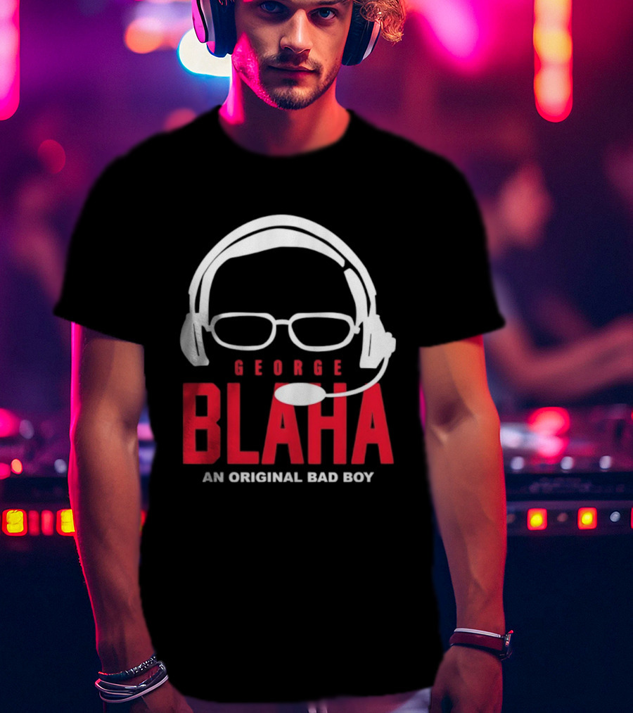George Blaha Headset Glasses An Original Bad Boy Sports Writer T-Shirt
