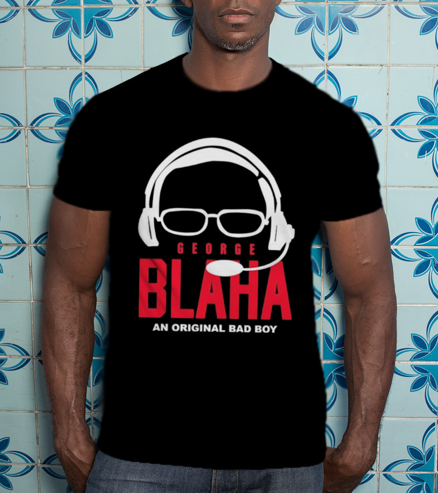 George Blaha Headset Glasses An Original Bad Boy Sports Writer T-Shirt