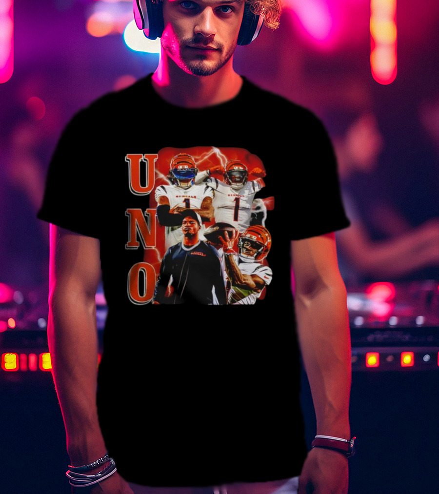 UNO Ja’Marr Chase Bengals Retro Vintage Style T-Shirt