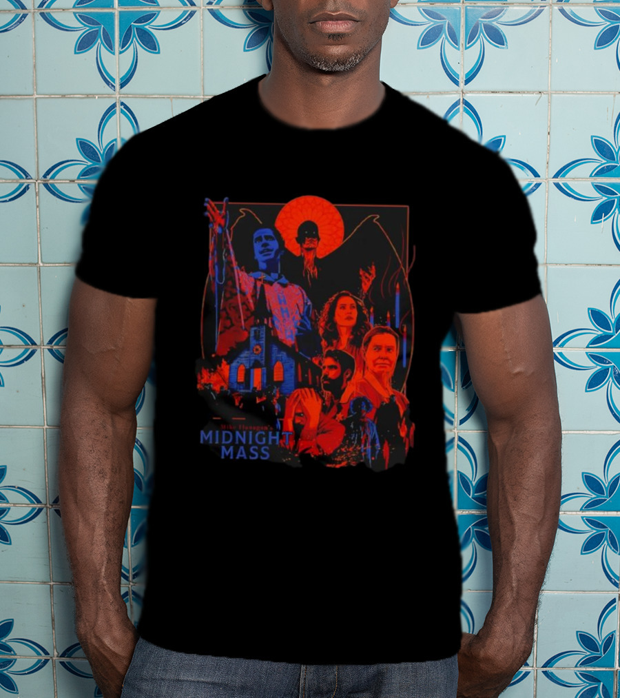 Mike Flanagan's Midnight Mass Characters And Church Horror Series T-Shirt