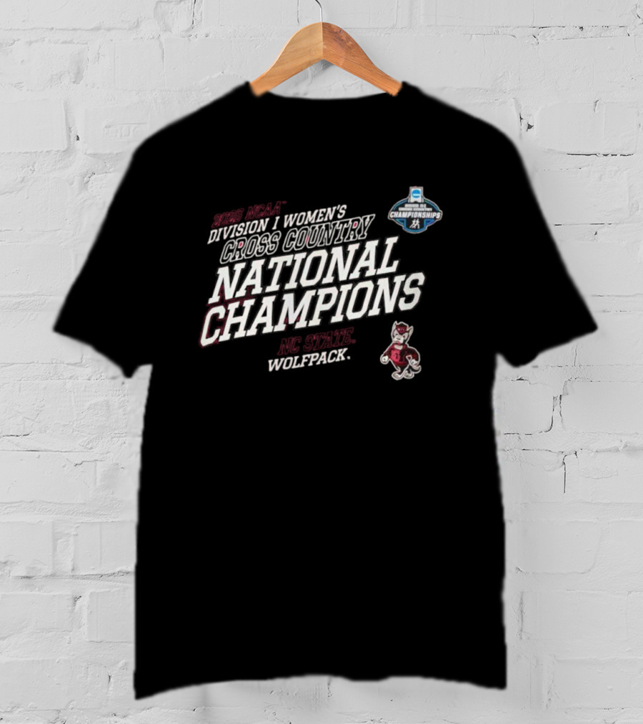 North Carolina State 2025 Women’s Cross Country NCAA Champions Wolfpack T-Shirt