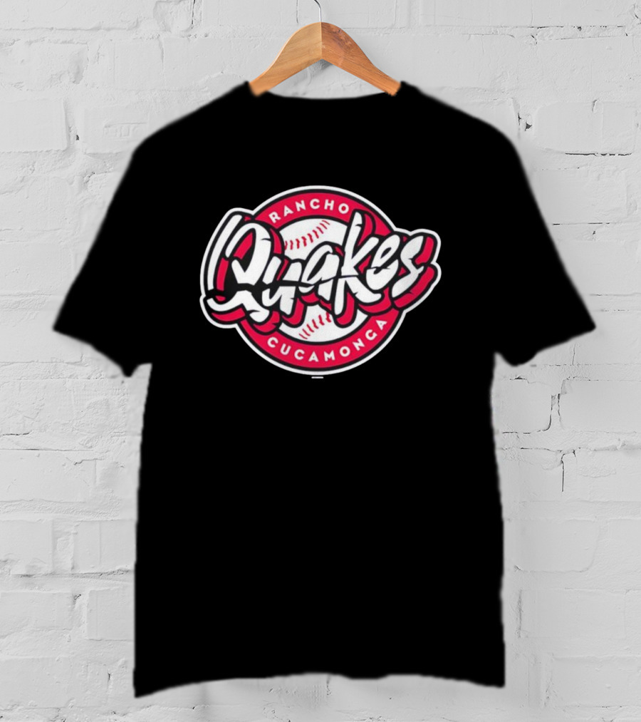 Rancho Cucamonga Quakes Baseball Team Quakes Logo T-Shirt