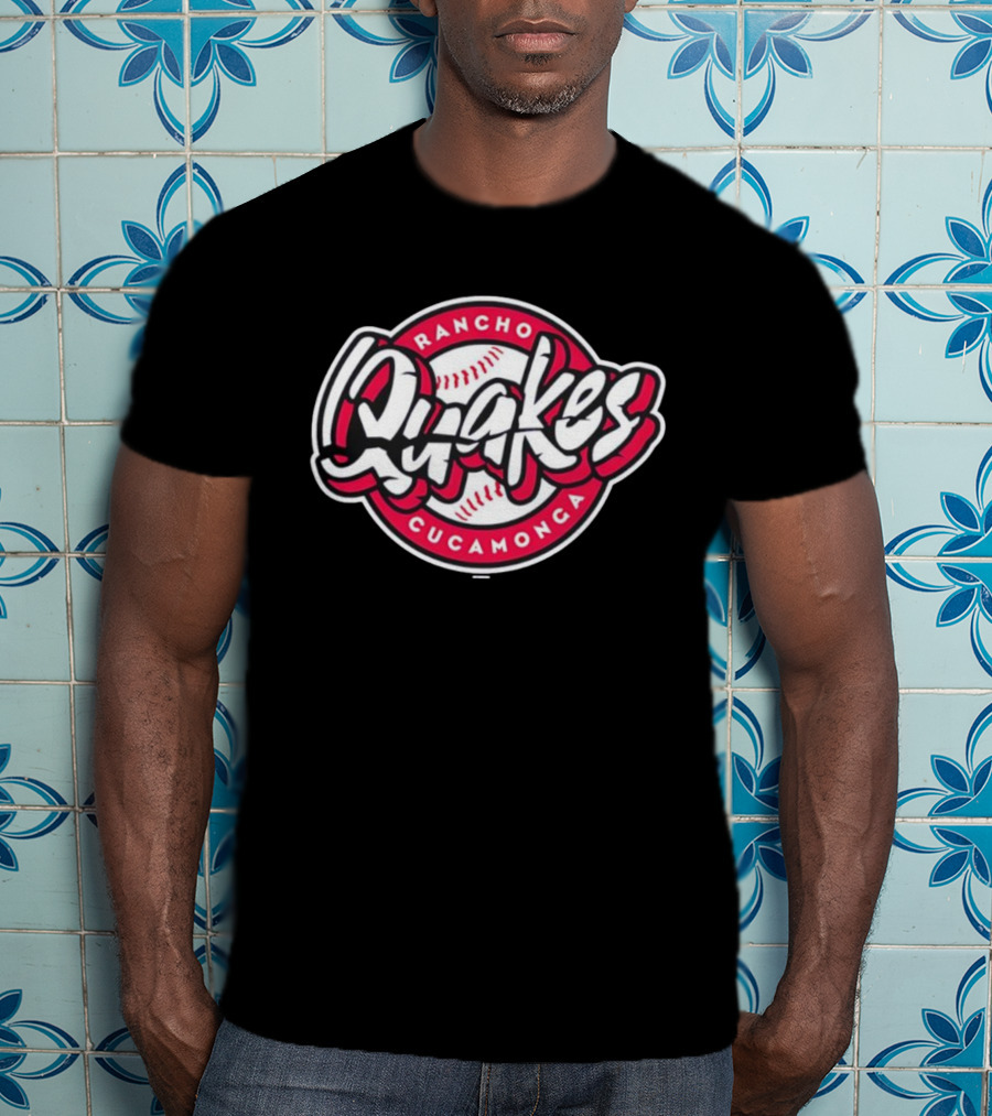 Rancho Cucamonga Quakes Baseball Team Quakes Logo T-Shirt