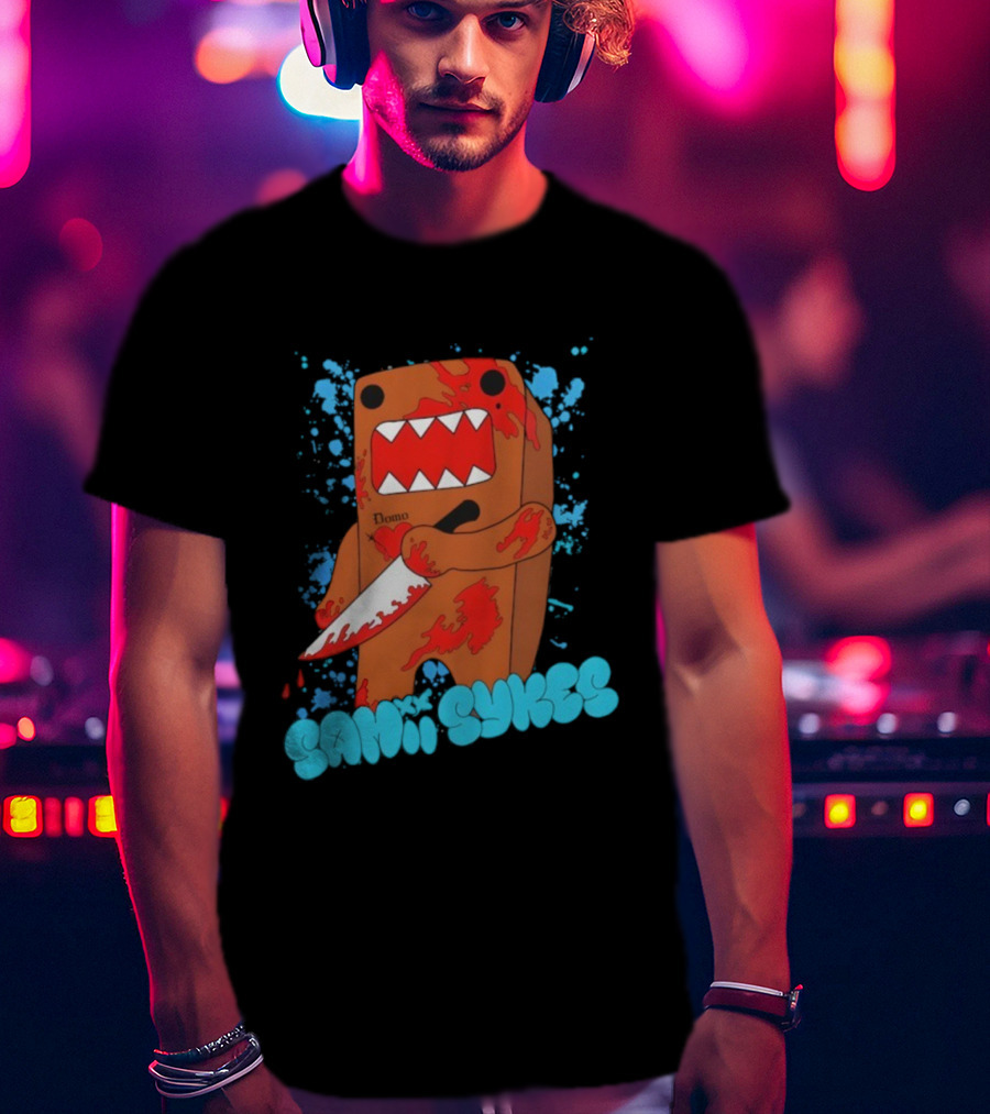 Sami Smyers Domo Knife Blood Splatter T-Shirt