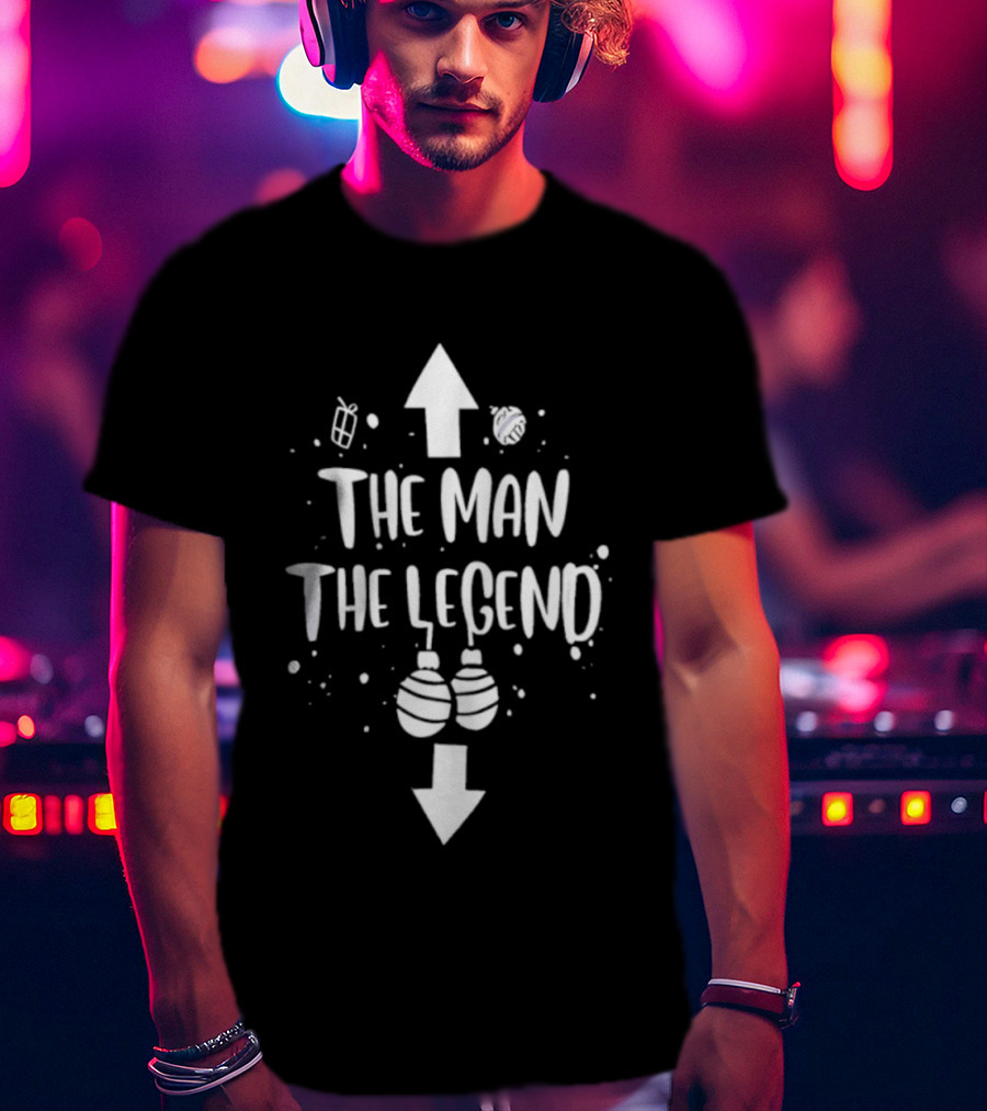 The Man The Legend Christmas Arrows Holiday Theme T-Shirt