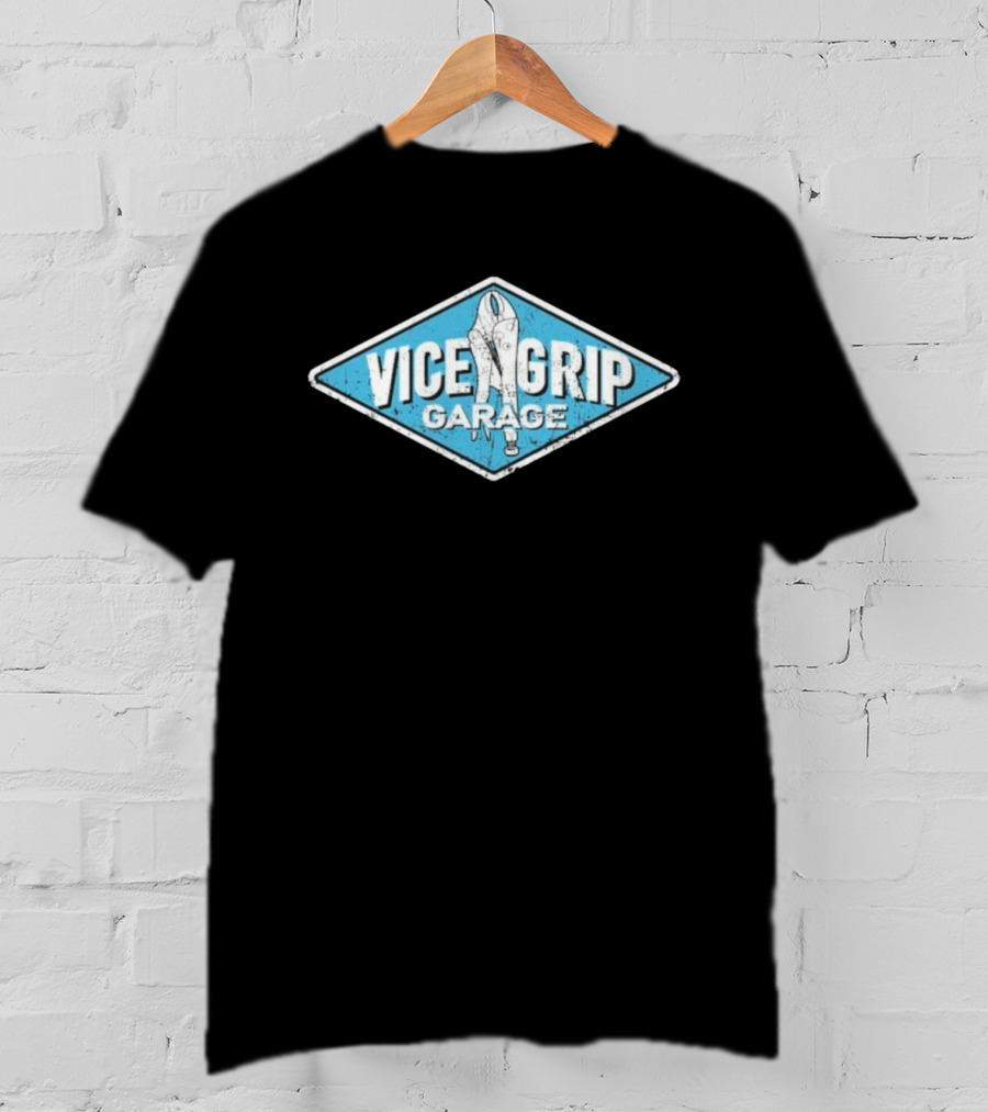 Vice Grip Garage Blue Sign Wrench Vintage Style T-Shirt
