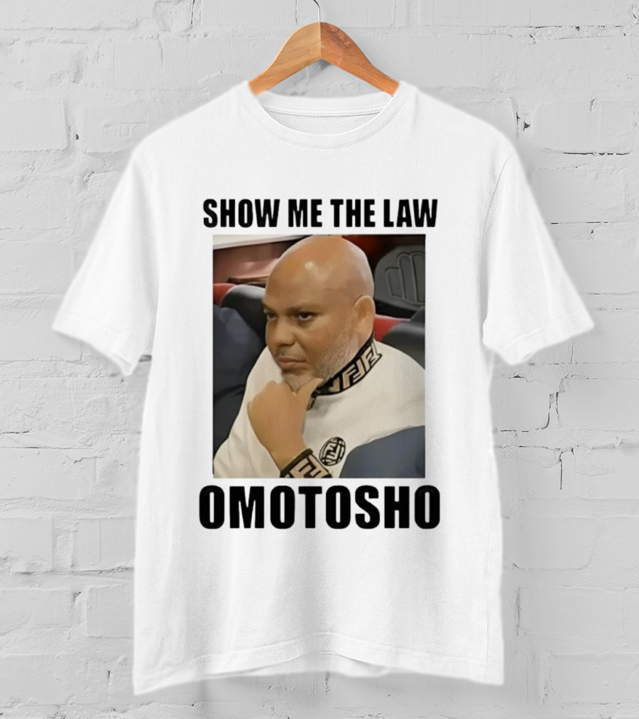 2025 Show Me The Law Omotosho Meme Bald Man Thinking T-Shirt